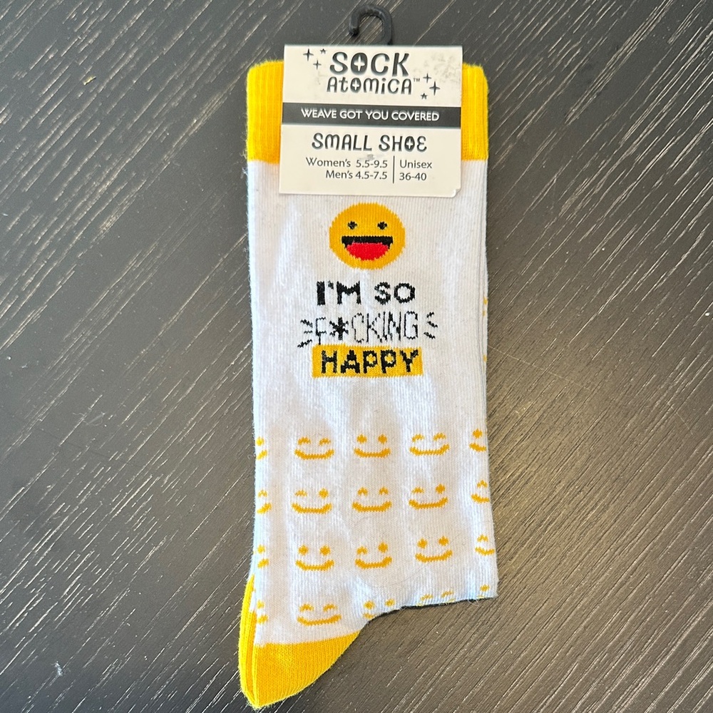SOCK ATOMICA “I’m So F*cking Happy” Unisex Socks